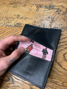 Black Leather Card Wallet - Hot Line Bling | Ray Steels Leather Aprons