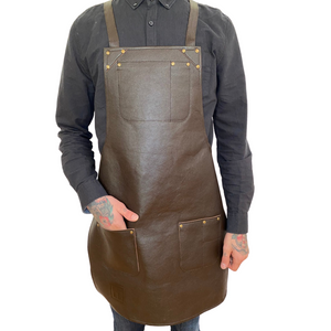 Brown Leather Apron - Aztec | Ray Steels Leather Aprons