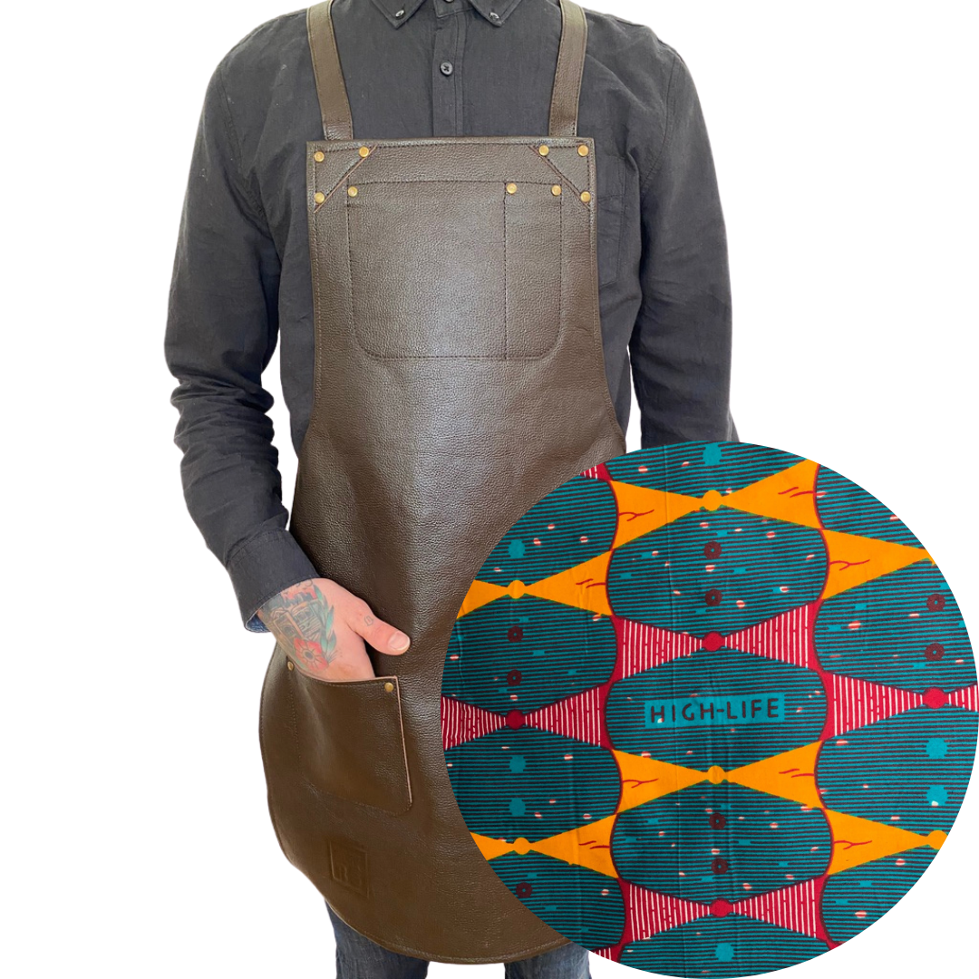 Brown Vegan Leather Apron - High Life | Ray Steels Leather Aprons