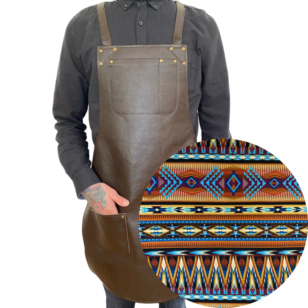 Brown Leather Apron - Aztec | Ray Steels Leather Aprons