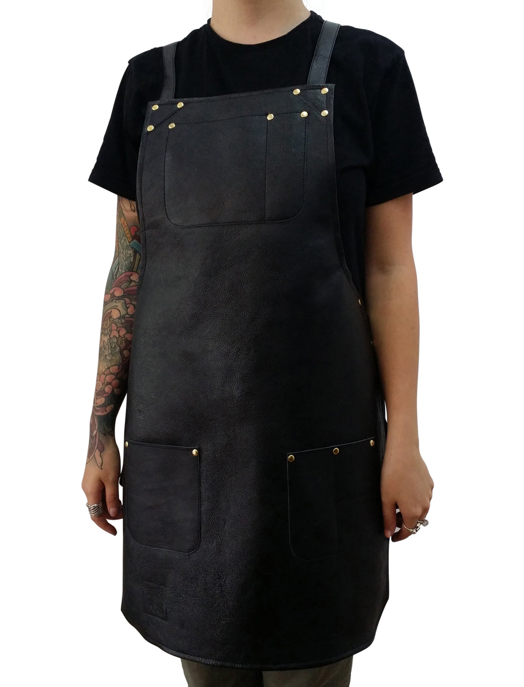 Black Leather Apron - UNLINED | Ray Steels Leather Aprons